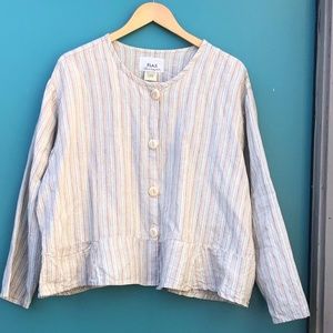 Flax 100% linen button down top